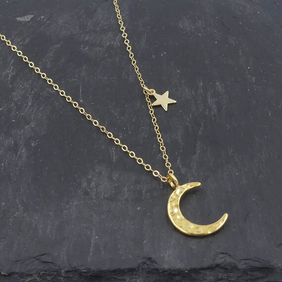 half moon pendant gold