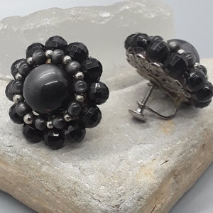 Vintage faux pearl screwback earrings