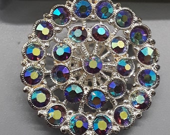 Broche de pedrería vintage AB