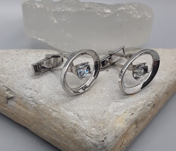 Vintage sterling silver cufflinks - image 2