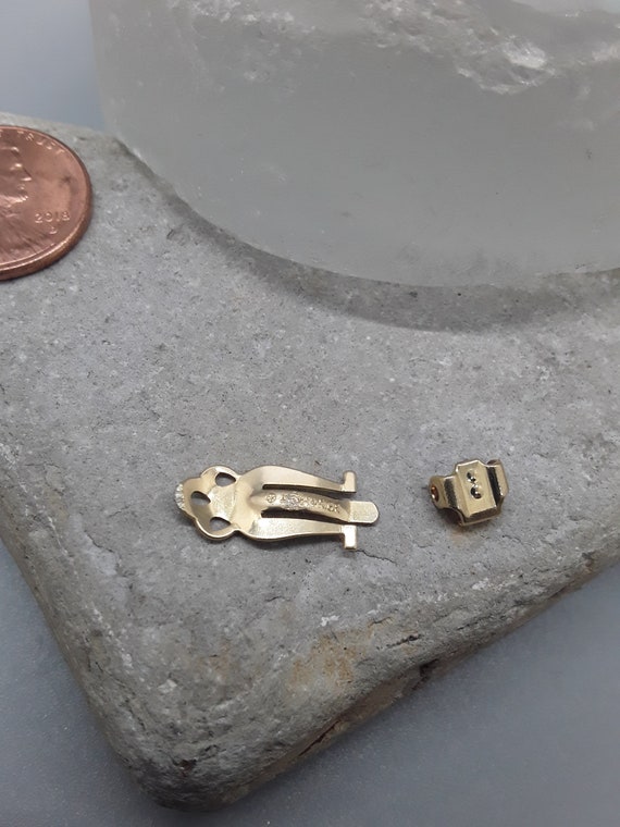Vintage 14K GE Clip on Earring Components
