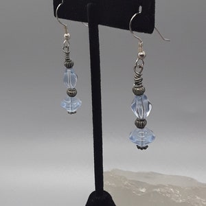 Vintage glass beaded dangle earrings
