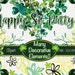 St. Patrick's Day Clip Art, Lots of Elements, Hand Painted, Watercolor, Shamrocks, banner Heart NSTANT DOWNLOAD Printable PNG High Res Files