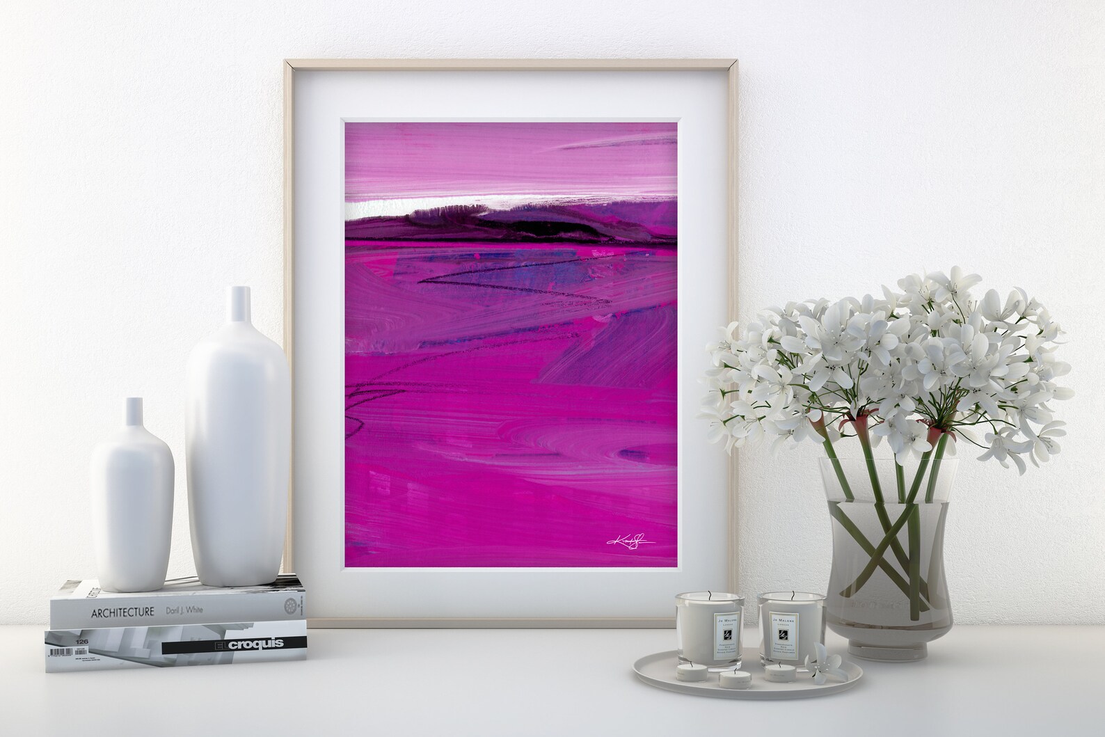 Large Landscape Abstract Art Minimalist Watercolor Painting Etsy