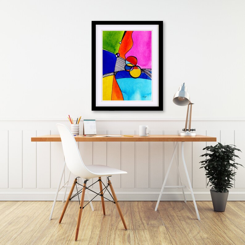 Large Minimalistic Abstract Art Minimalist Watercolor Painting Etsy