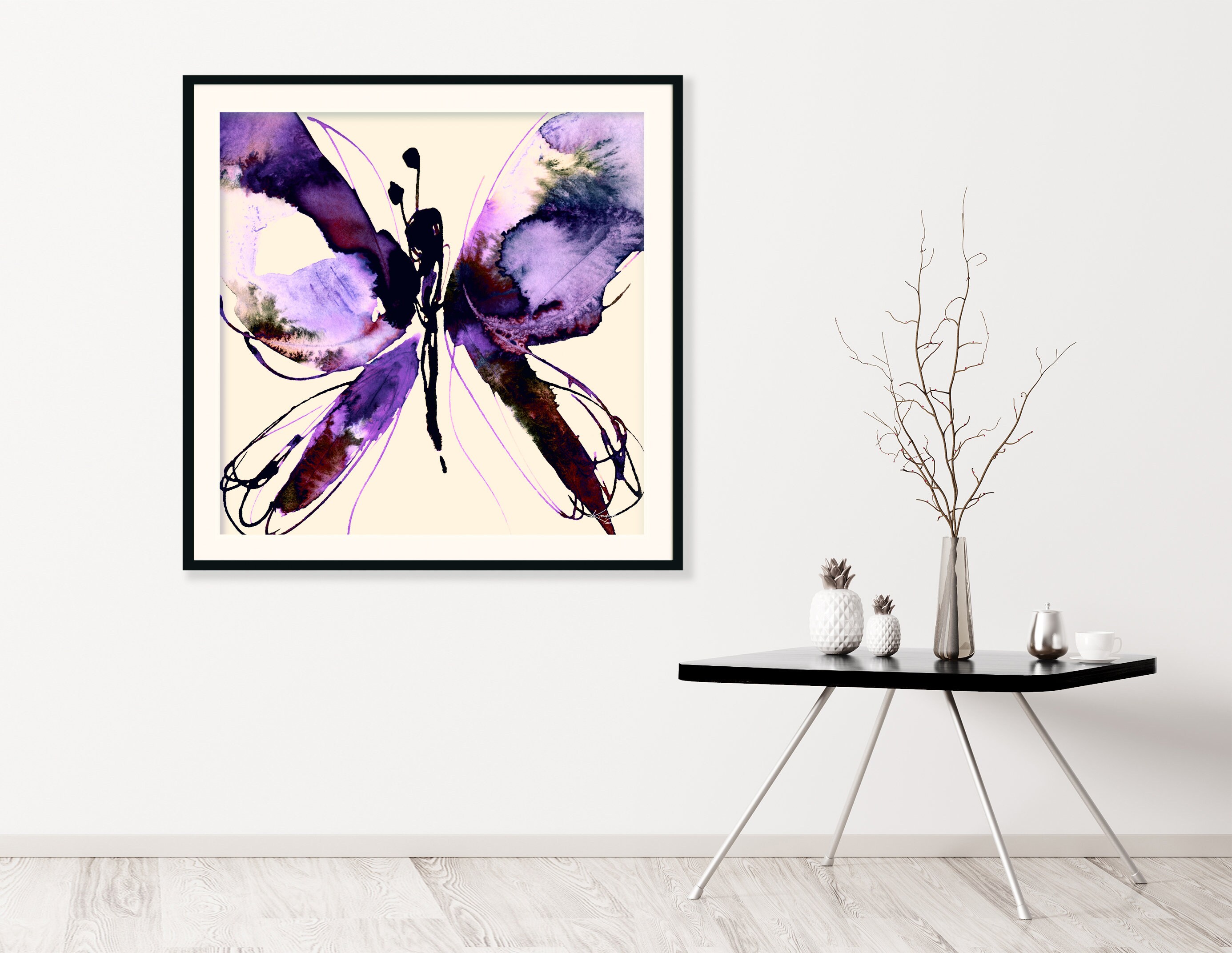 Large Abstract Butterfly Wall Print Gallery Wall Art Etsy