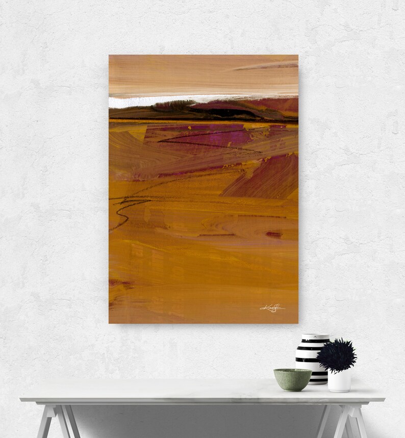 Large Landscape Abstract Art Minimalist Watercolor Painting Etsy