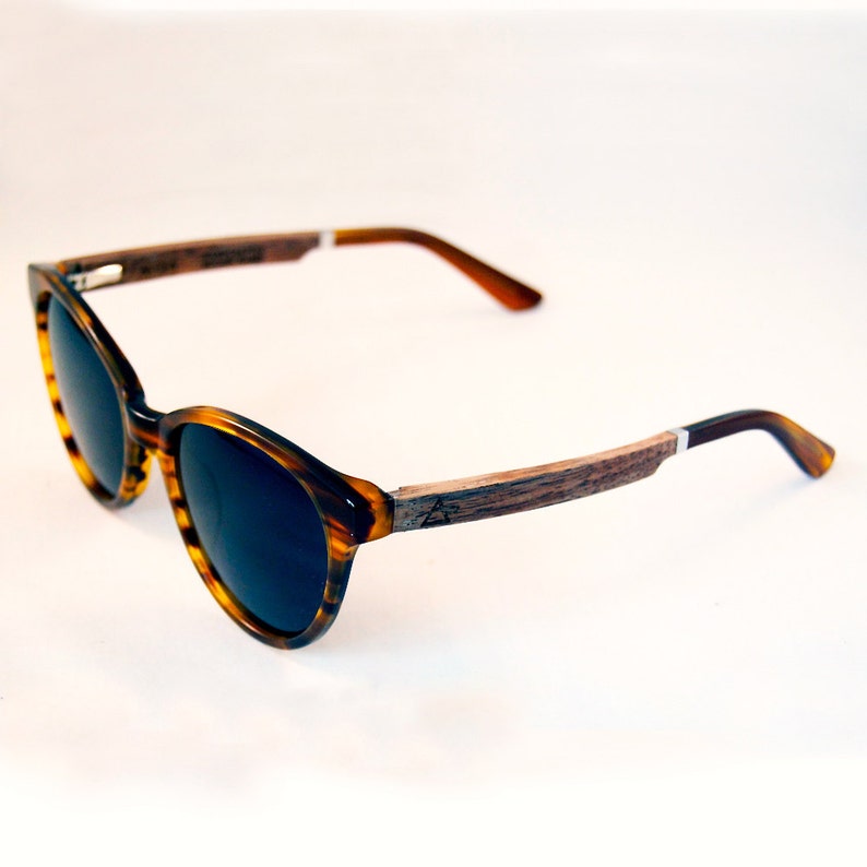 ALEXA Handcrafted Sunglasses: Tortoise Shell Acetate & Black - Etsy