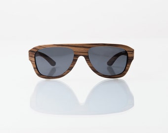 SALE 25% OFF MARSHFIELD: Zebrawood Wood Sunglasses