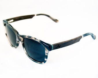 WITCOMBE handcrafted Sunglasses : White Tortoise Acetate & Ebony Temples