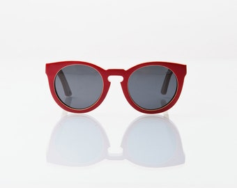 SALE 25% OFF BROADWAY: Red Bamboo Wood Sunglasses