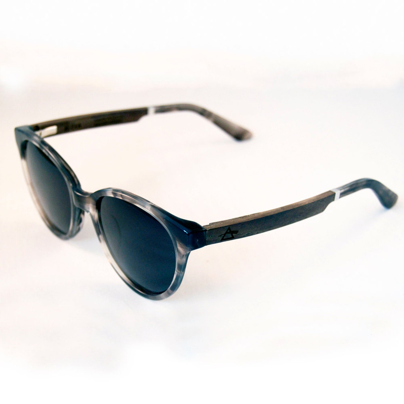 ALEXA Handcrafted Sunglasses: White Tortoise Acetate & Ebony - Etsy