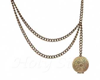 Peaky Blinders Bronze Albert Pocket Watch  Chain with locket 201