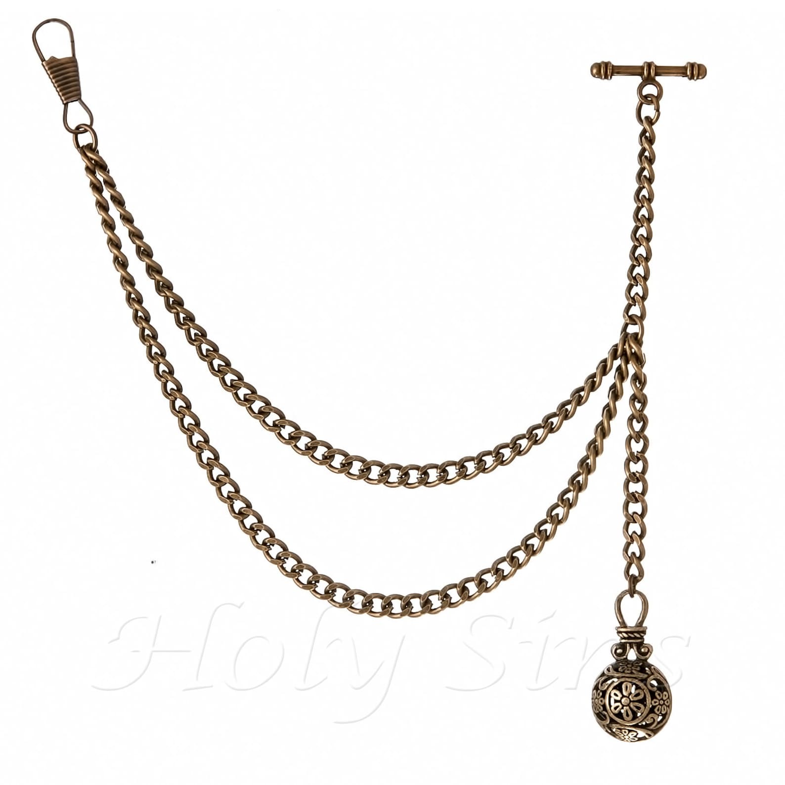 Peaky Blinders Bronze Albert Pocket Watch Fob Chain 055 Etsy UK