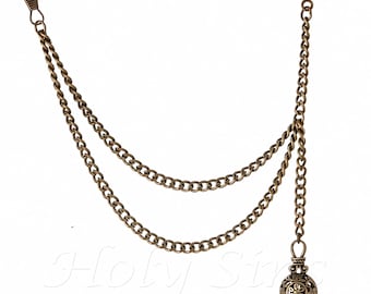 Handgemaakte Peaky Blinders bronzen Albert zakhorloge sleutelhangerketting 055