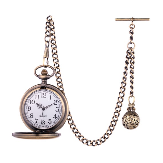 Orologio Da Taschino Vintage Con Catena - Numeri Romani, Argento, Per Uomo E Donna - Foto 11