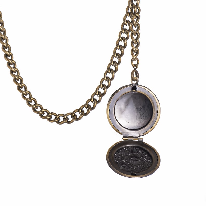 Bronze Albert Pocket Watch Fob Chain With Locket Pendant 030B Etsy
