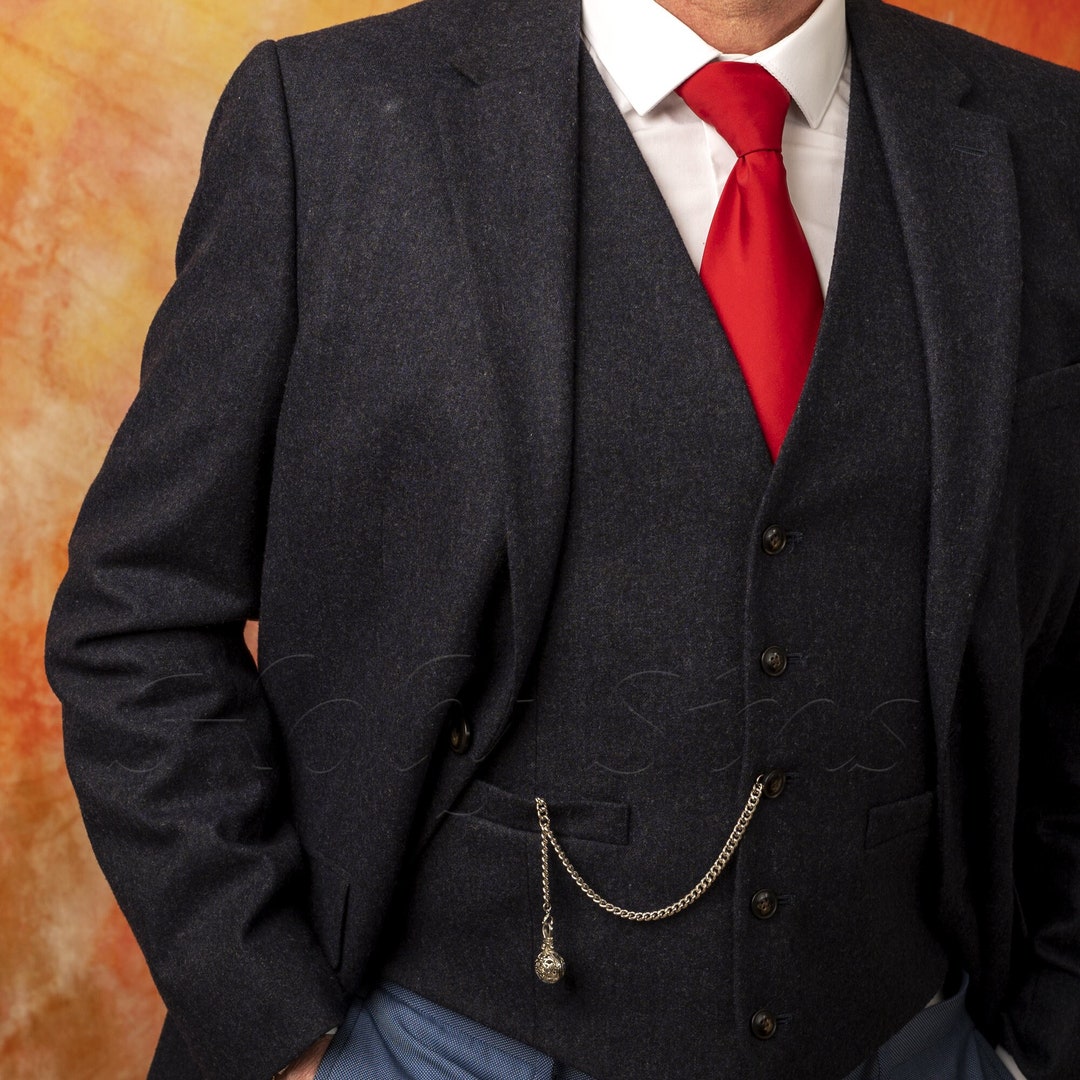 Peaky Blinders Silberfarbe Single Albert Taschenuhr Kette mit