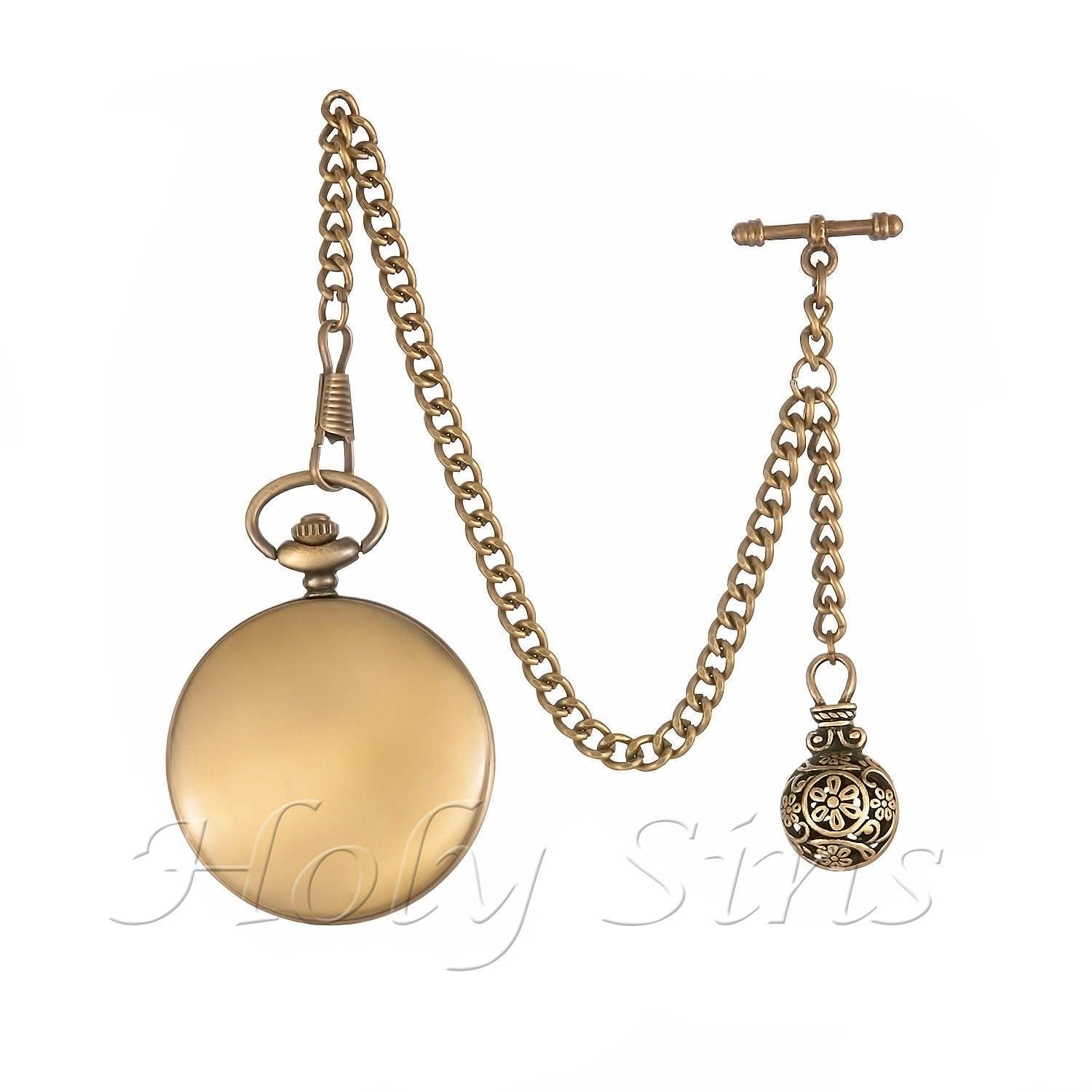 TREEWETO Albert - Orologio da taschino con barra a T, 40,6 TREEWETO Albert - Orologio da taschino con barra a T, 40,6