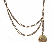 Peaky Blinders Bronze Albert Pocket Watch Chain with locket 201