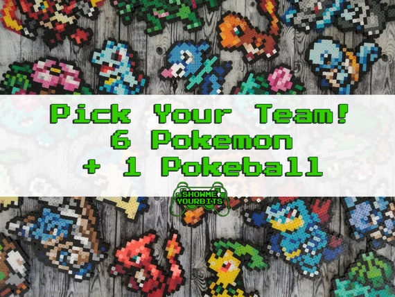Pokemon Perler Sprites Pick Your Team Of 6 1 Pokeball Etsy