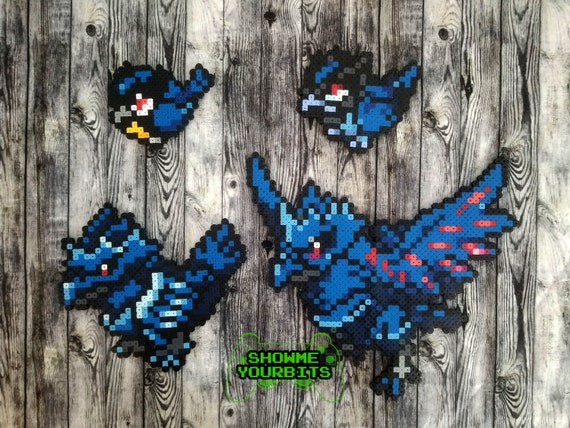 Pokemon Sword And Shield Rookideecorvisquirecorviknightgigantamax Corviknight Perler Sprite