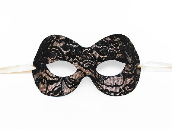 Black Lace Masquerade Mask With Black Feathers Masked Ball Women's