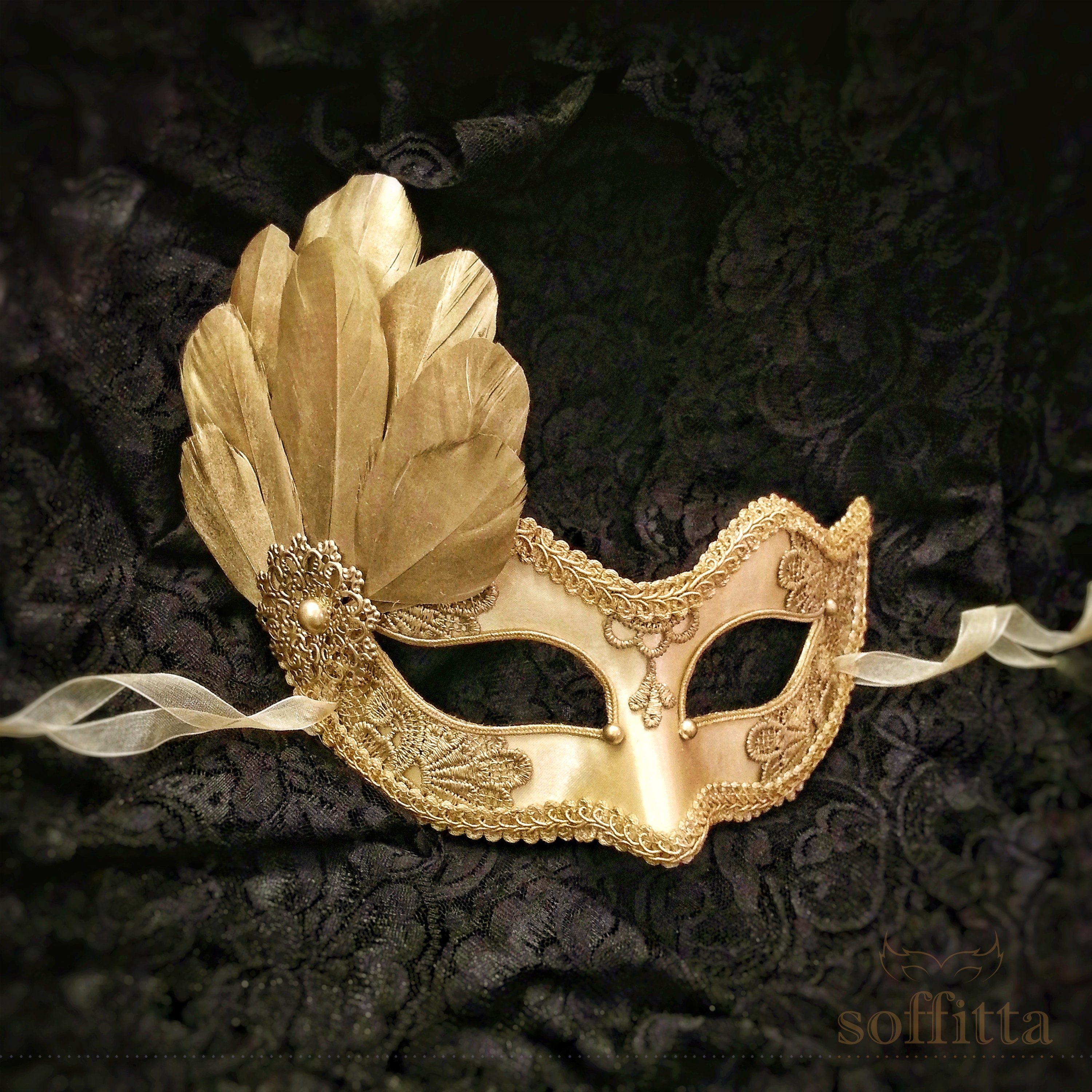 Gold Masquerade Mask Lace Venetian Style New Years Masked Balls Halloween Proms Gold Masquerade Mask Lace Venetian Style New Years Masked Balls Halloween Proms