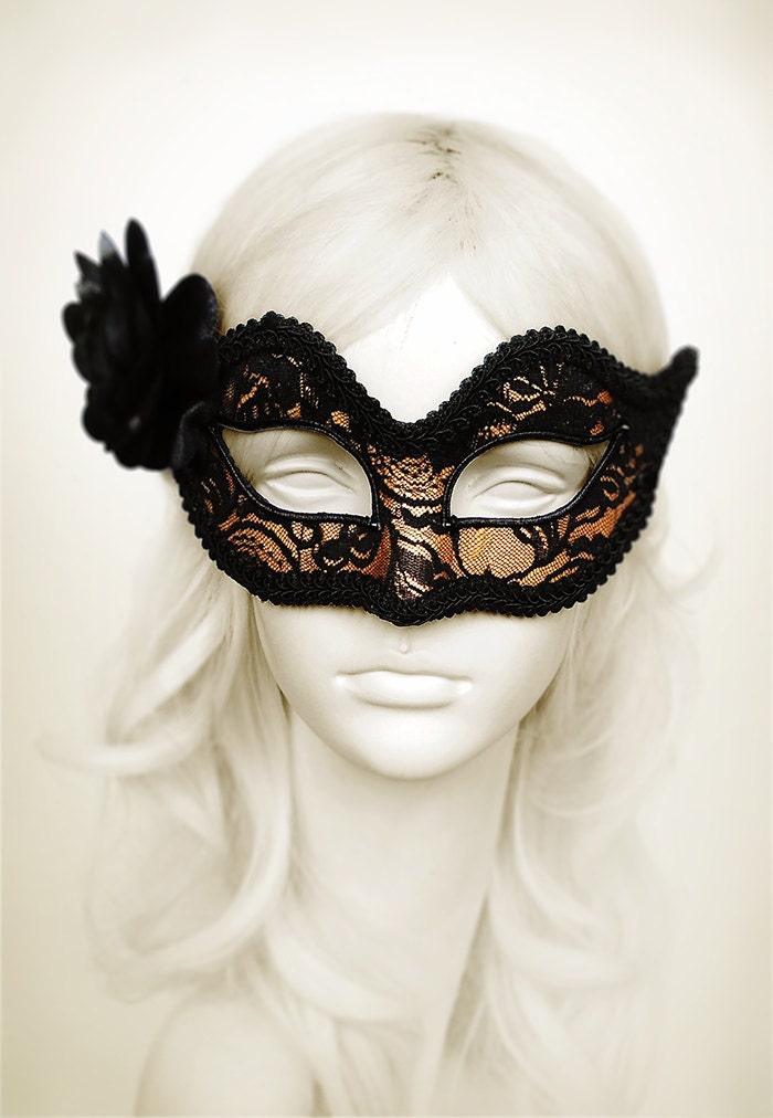 Gold and Black Lace Masquerade Mask - Gold Venetian Mask Decorated With ...