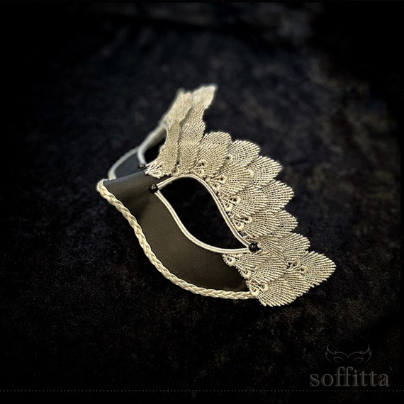 IMIKE Maskerade-Maske Schwarz Mit Strass – Metall, 17x10 Cm Für Karneval & Halloween