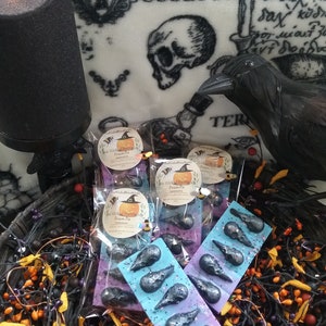 Poison pie raven skull snap bar halloween wax melt gift for Halloween lover wax warmer strong scented gothic wax melts bird skull snap bar