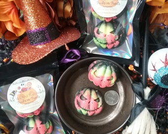 Tricks or treats Jack o lantern wax melts strong scented wax melts for wax warmer gift for halloween lover halloween candy scented wax melts