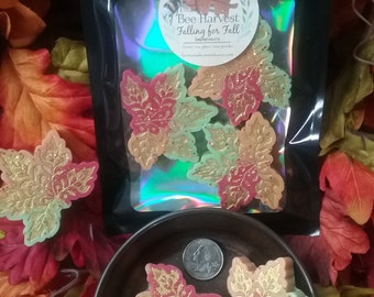 Falling for fall leaf wax melts strong scented wax melts for wax warmer fall lover gift for wax warmer fall leaf harvest wax melts gift
