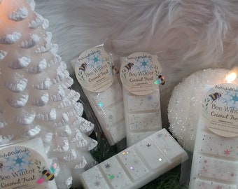 Coconut frost snap bar holiday wax melt gift for christmas gift for wax warmer strong scented wax melts coconut scent wax melt snap bar