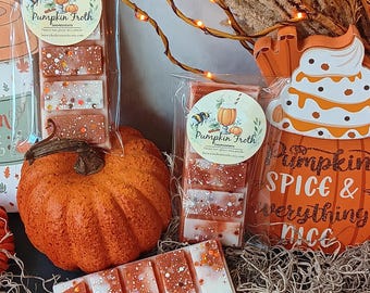 Pumpkin froth wax melt snapbar strong scented wax melts for wax warmer gift pumpkin scented wax melts fall pumpkin lover wax melts gift