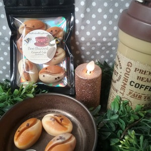 Caramel cafe coffee wax melts strong scented wax melt for wax warmer gift for coffee lover coffee wax melt pouch coffee bean wax melts gift