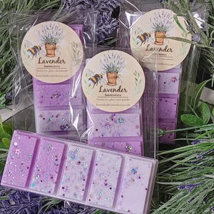 Lavender wax melt snapbar strong scented wax melt for wax warmer fresh floral scented wax melt housewarming scented gift for garden lover