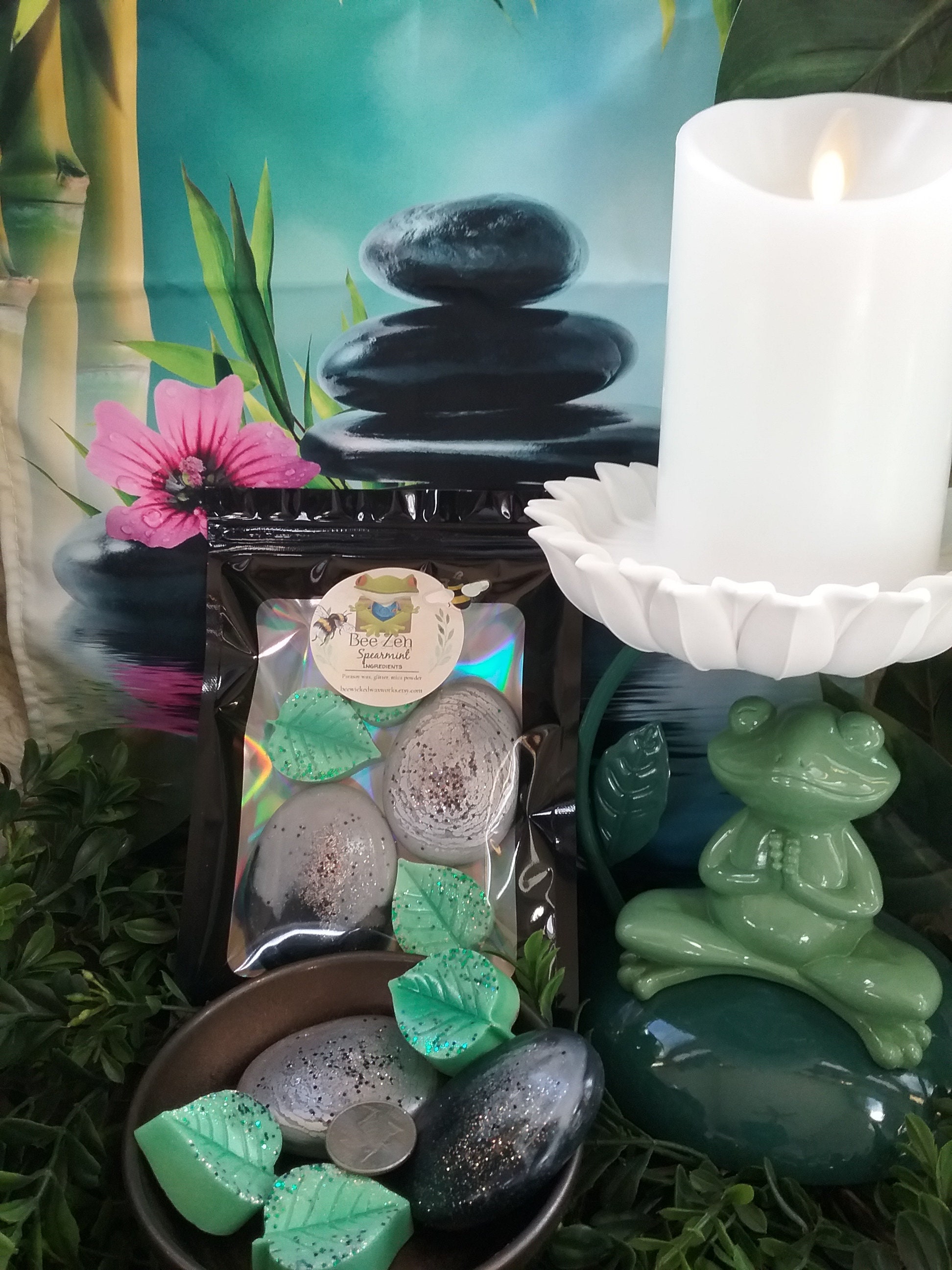 Spearmint wax melt strong scented aromatherapy wax melt for wax warmer gift for housewarming aromatherapy refreshing fragrance wax melt gift