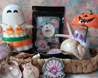 Pink beaches summerween skull seashell wax melts strong scented wax melts for wax warmer tropical scented wax melts gift for summerween