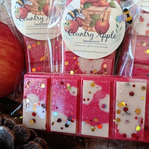 Country apple fall wax melt snap bar strong scented wax melts for wax warmer gift for fall lover wax melts apple scented wax melts fall gift