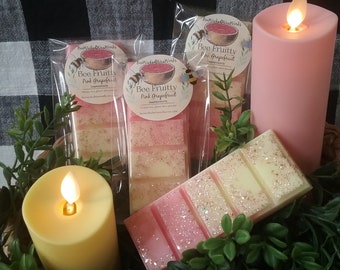 Pink grapefruit wax melts strong scented snap bar wax melts for wax warmer gift grapefruit scented wax melts snap bar fruity wax melts