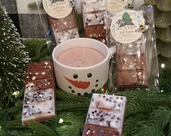 Hot Cocoa snap bar holiday wax melt gift for christmas gift for wax warmer strong scented wax melts hot chocolate winter wax melt snap bar