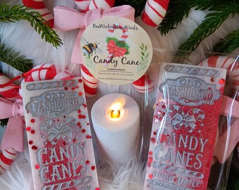 Candy Cane snapbar wax melts strong scented wax melt for wax warmer gift for christmas candy cane scented home fragrance Christmas wax melts