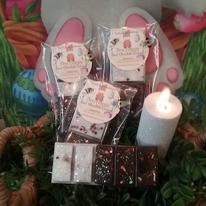 Dark chocolate coconut snapbar wax melt strong scented wax melts for wax warmer gift for easter wax melt snapbar chocolate coconut wax melts