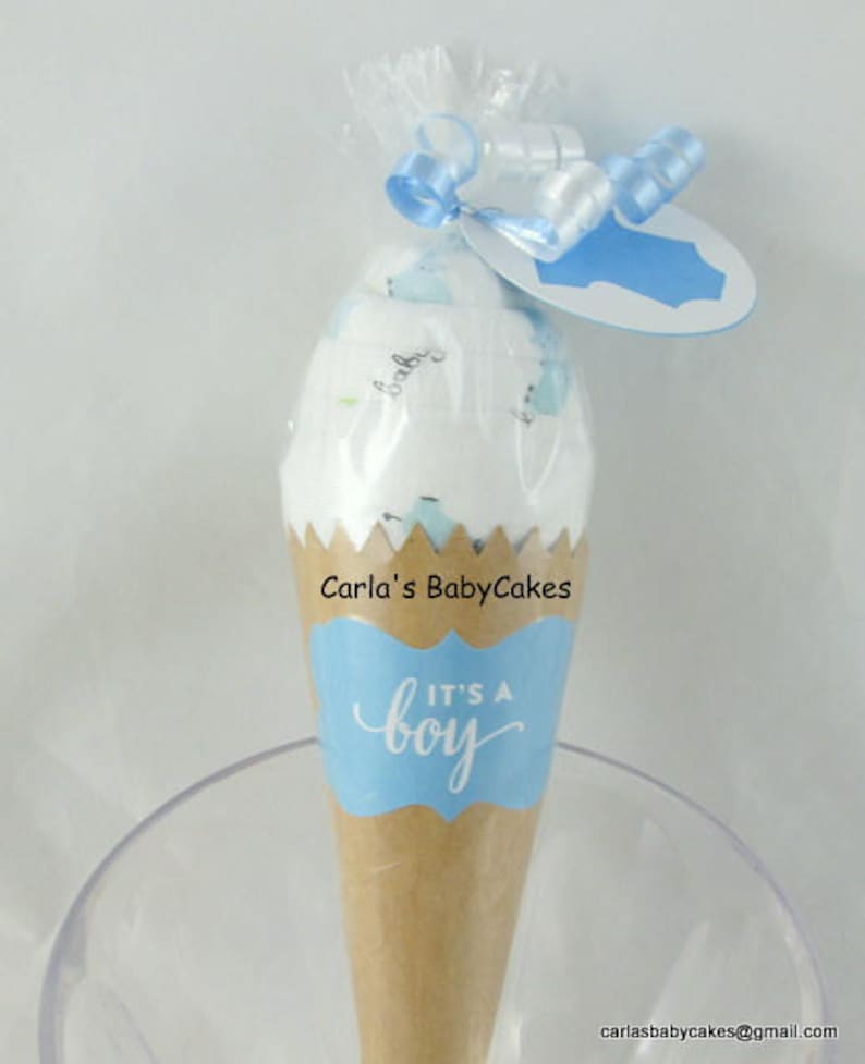 Baby Ice Cream Cone, Baby Shower Gift, Unique baby gift, New Mom Gift, New Baby Gift, Bodysuit Cupcake, Baby Shower decoration image 7