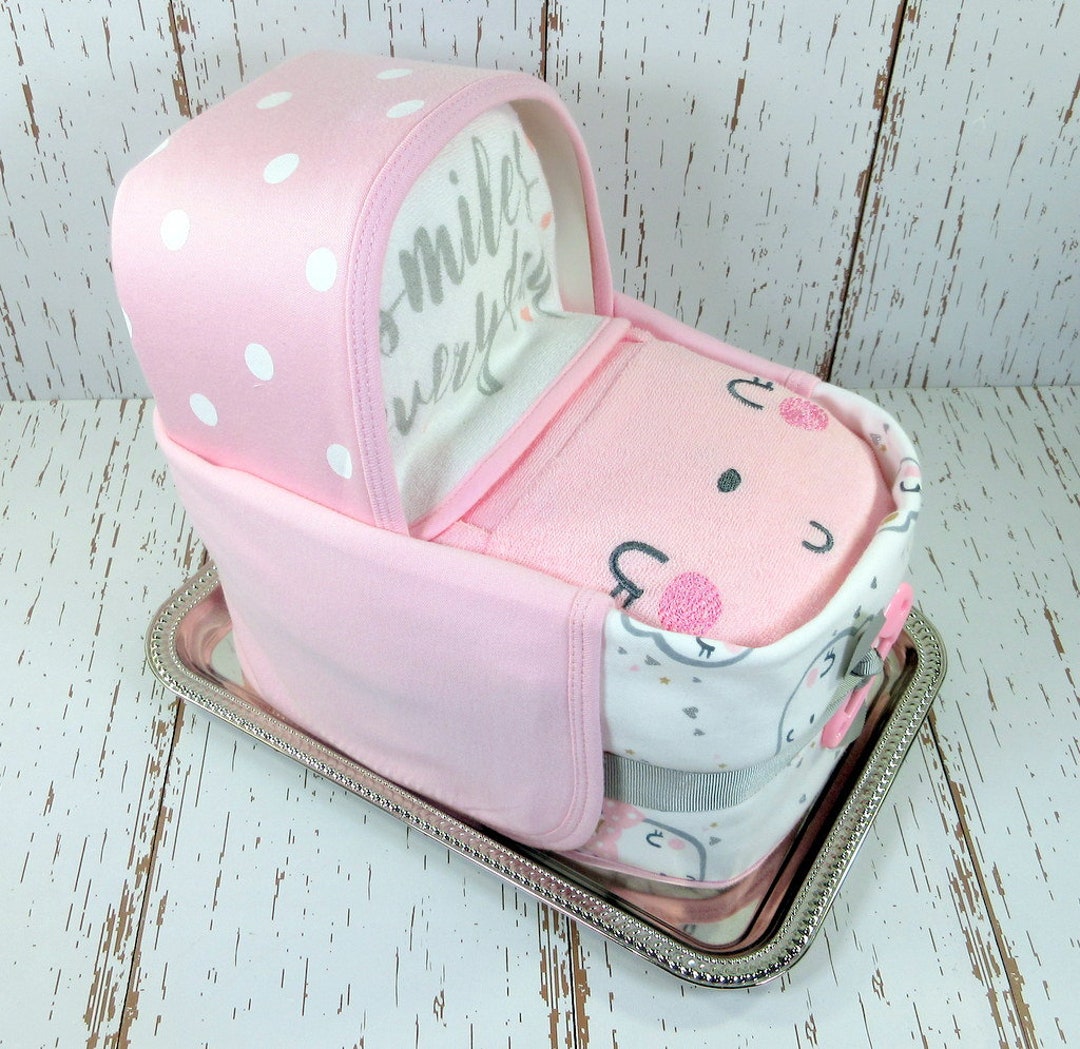 Diaper Bassinet Cake, Baby Shower Decoration, New Mom Gift - Etsy
