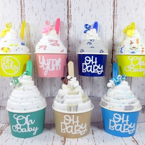 Receiving Blanket Cupcake, Baby Shower Gift, Baby blanket cupcake, Baby gift ideas, New mom gift, Baby diaper cake gift, Unique baby gift