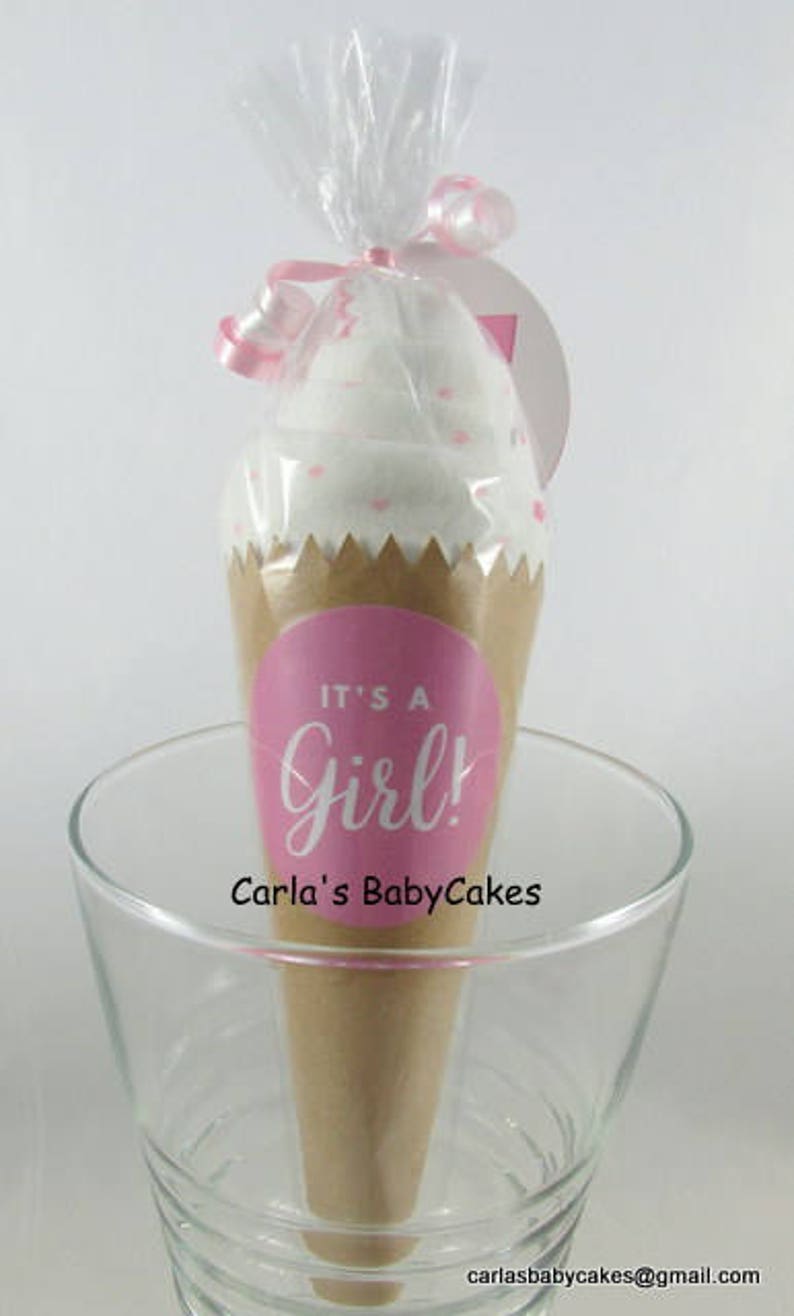 Baby Ice Cream Cone, Baby Shower Gift, Unique baby gift, New Mom Gift, New Baby Gift, Bodysuit Cupcake, Baby Shower decoration image 8