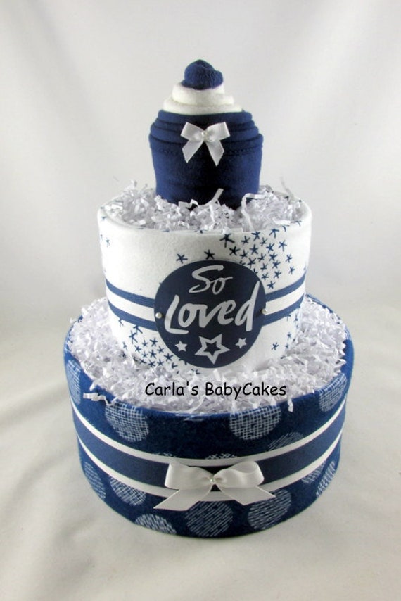 moon and stars diaper cake