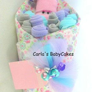 Baby Washcloth Bouquet, New Mom Gift, Washcloth Floral Bouquet, Washcloth Flower Bouquet, Unique Baby Gift, Baby Shower Gift